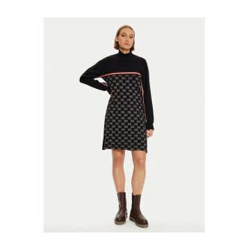 Rochie tricotata de dama  negru - fabricata din material de calitate