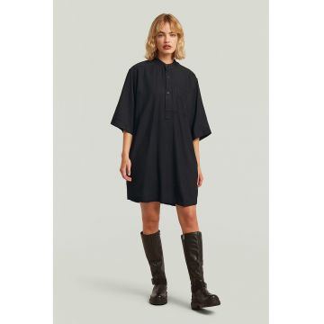 Rochie-camasa mini lejera - Negru