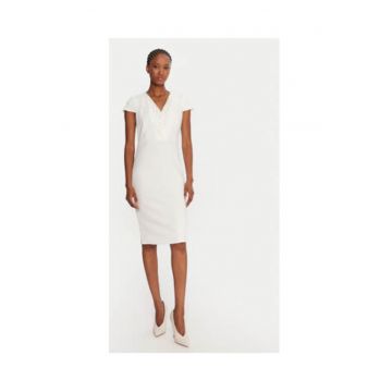 Rochie cocktail Dama -  alba - poliester - elastan