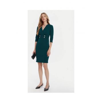 Rochie cocktail Dama -  Verde - poliester - elastan -