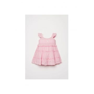 Rochie cu croiala in A - Roz