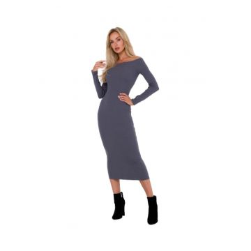 Rochie cu decolteu adanc - Gri