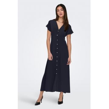 Rochie cu decolteu in V Nova - Negru stins