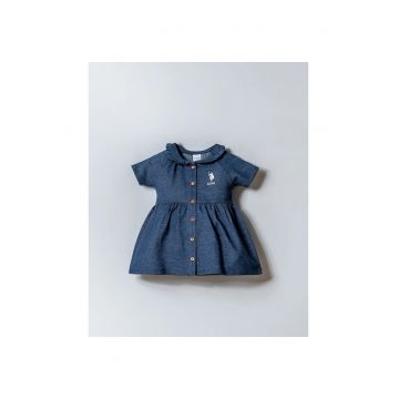 Rochie cu guler Peter Pan - Albastru