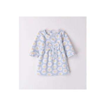 Rochie cu imprimeu inimioare pentru fetite -  4.8130 - Albastru ciel
