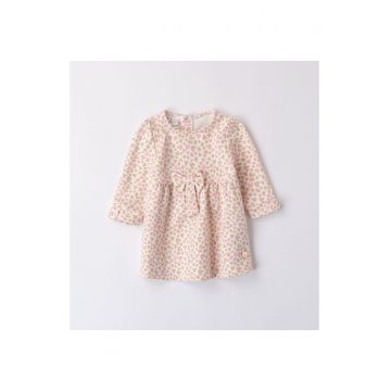 Rochie cu imprimeu inimioare pentru fetite -  4.8130 - Bej/Roz