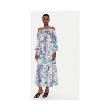 Rochie cu maneci lungi si decolteu pe umeri