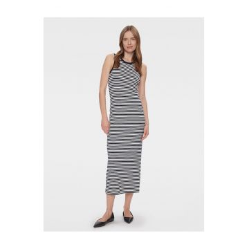 Rochie de vara -  bleumarin si alb - material usor