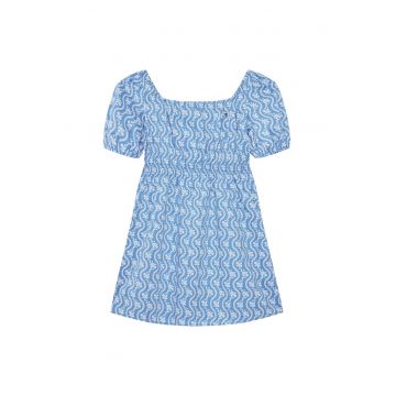 Rochie de vara fete  albastru - alb