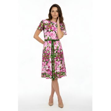 Rochie din bumbac cu model floral Katrin - Multicolor