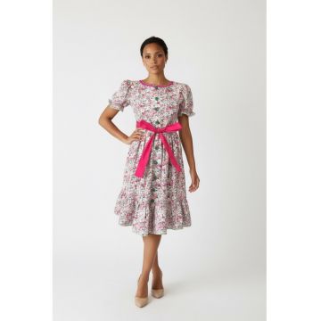 Rochie din poplin cu imprimeu floral Oona - Multicolor