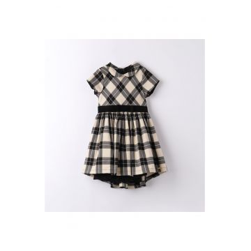 Rochie eleganta din stofa pentru fetite -  0.7355 - Negru/Bej