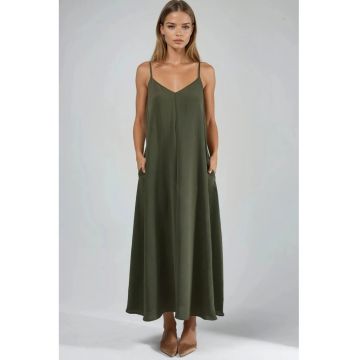 Rochie -  Kaki - Poliester