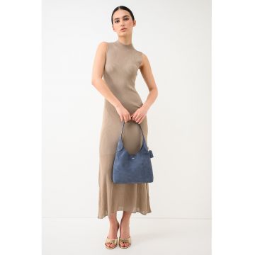 Rochie lunga cambrata - Maro camel