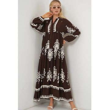 Rochie Maxi  Decolteu in V - Maro - Textil