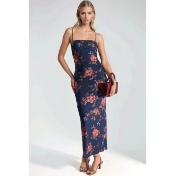 Rochie Maxi -  model Floral - Multicolor - Poliester-Elastan