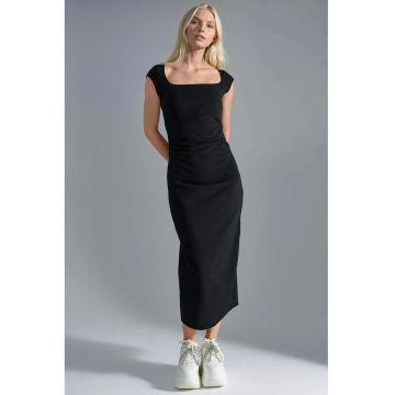 Rochie midi -  negru - jerseu - Negru