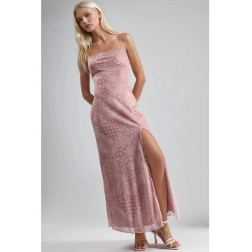 Rochie Midi -  Roz - Poliester/Elastan