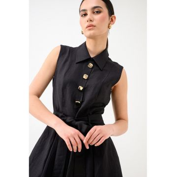Rochie mini evazata - Negru