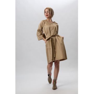 Rochie pictata manual cu cordon in talie Moods