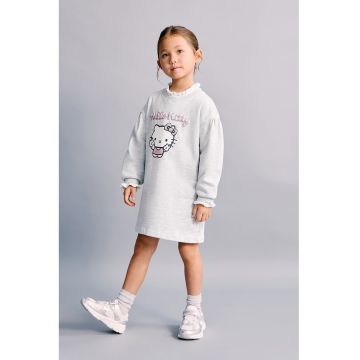 Rochie sport Hello Kitty - Gri deschis melange