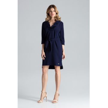 Rochie  bleumarin - eleganta - poliester - Albastru