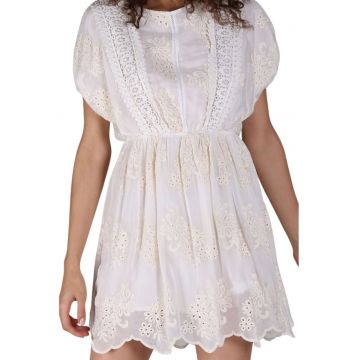 Rochie brodata cu maneca scurta -