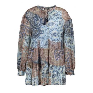 Rochie camasa cu imprimeu etnic Amma -