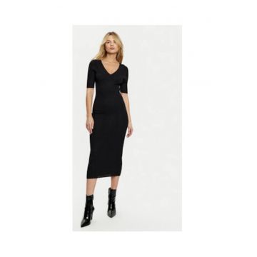 Rochie cambrata din jerseu - cu decolteu in V