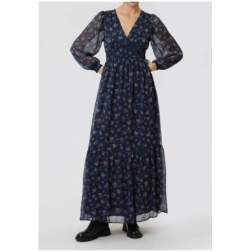 Rochie cu decolteu in V si print floral -