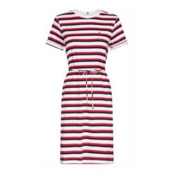 Rochie cu dungi Angela - Alb