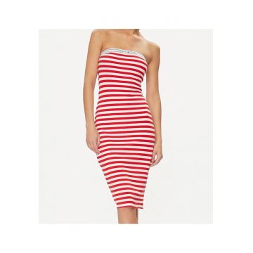 Rochie cu dungi fara bretele