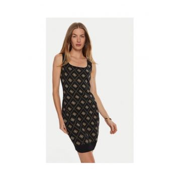 Rochie cu imprimeu logo din tricot