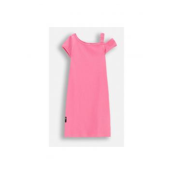 Rochie cu nervuri - Roz