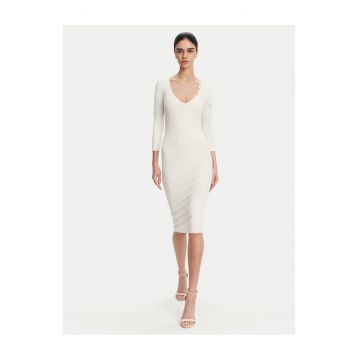 Rochie dama  alb - tricotata