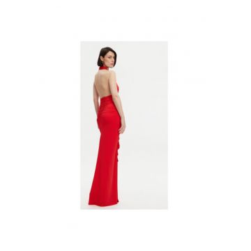 Rochie de seara dama  53-3349 - Sintetic - L INTL - Rosu