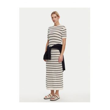 Rochie de vara  bej - dungi negre