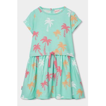 Rochie evazata cu model 2in1 - Verde menta