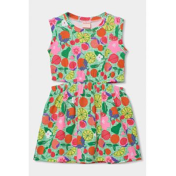 Rochie fara maneci cu imprimeu cu fructe - Multicolor