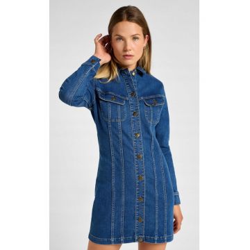 Rochie  FOREVERFIT RIDER DRESS - denim - albastru - bumbac - talie medie -