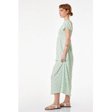 Rochie lunga cu model florat - Mint
