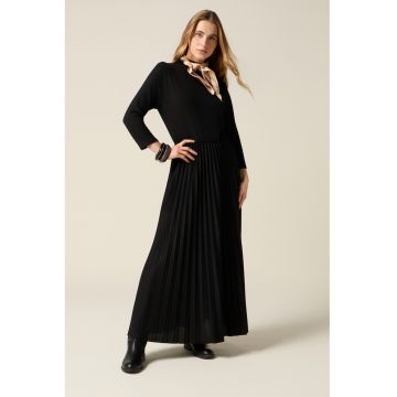 Rochie lunga evazata - Negru