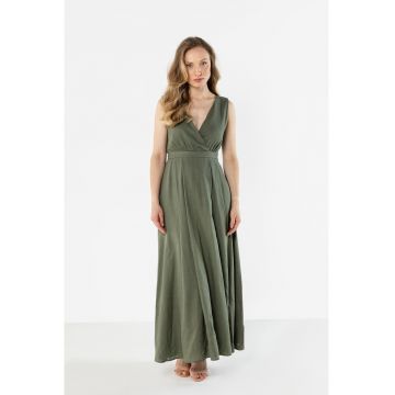Rochie maxi dama -  in - kaki