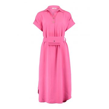 Rochie midi cu borseta - Roz deschis