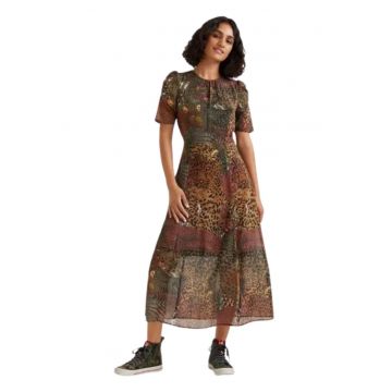 Rochie midi cu imprimeu Salomon