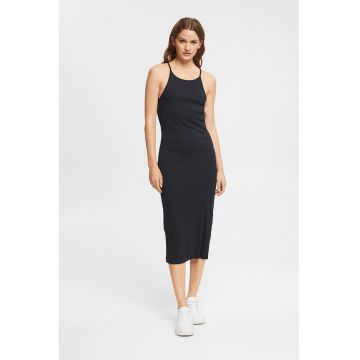 Rochie midi din amestec de bumbac