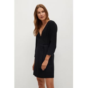 Rochie petrecuta cu maneci 3/4 Mila - Negru