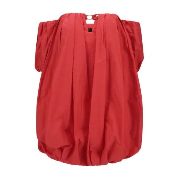 Rochie scurta -  Bumbac - Rosu -