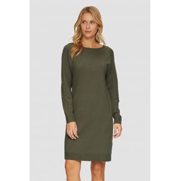 Rochie scurta cu maneci lungi - Verde sparanghel
