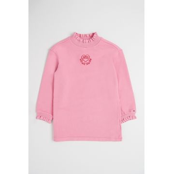 Rochie sport cu guler scurt - Roz deschis